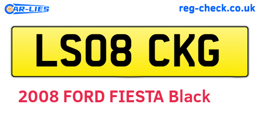 LS08CKG are the vehicle registration plates.