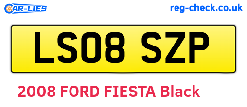 LS08SZP are the vehicle registration plates.