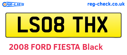 LS08THX are the vehicle registration plates.