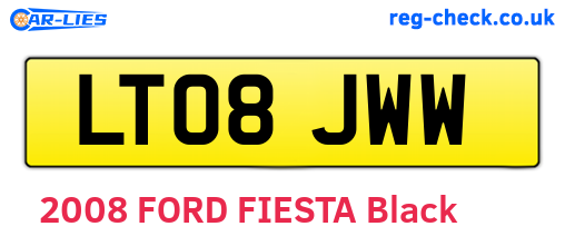 LT08JWW are the vehicle registration plates.