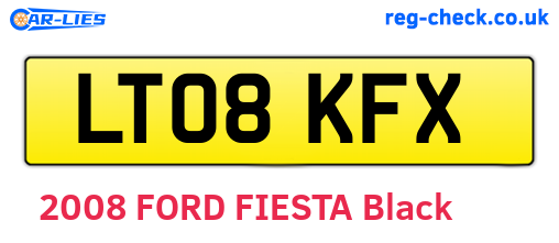 LT08KFX are the vehicle registration plates.