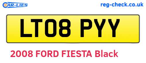 LT08PYY are the vehicle registration plates.