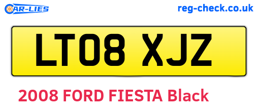 LT08XJZ are the vehicle registration plates.