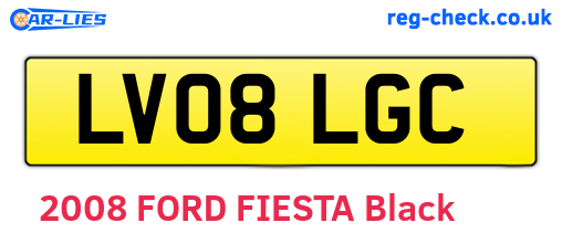 LV08LGC are the vehicle registration plates.