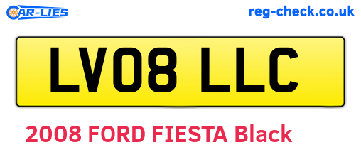 LV08LLC are the vehicle registration plates.