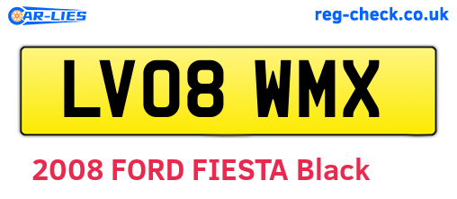 LV08WMX are the vehicle registration plates.