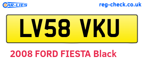 LV58VKU are the vehicle registration plates.