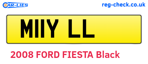 M11YLL are the vehicle registration plates.