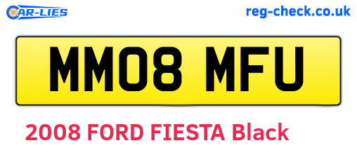 MM08MFU are the vehicle registration plates.