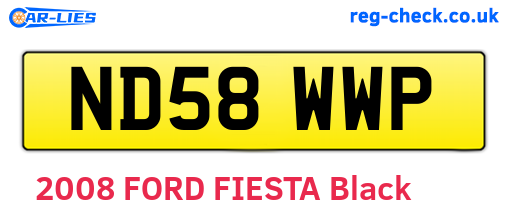 ND58WWP are the vehicle registration plates.