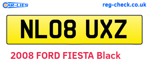 NL08UXZ are the vehicle registration plates.