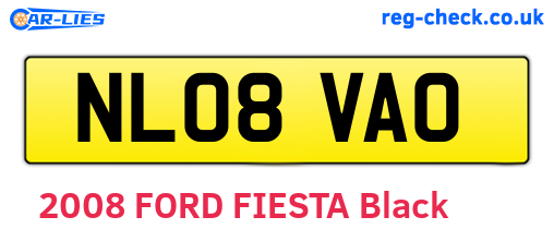 NL08VAO are the vehicle registration plates.