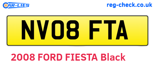 NV08FTA are the vehicle registration plates.