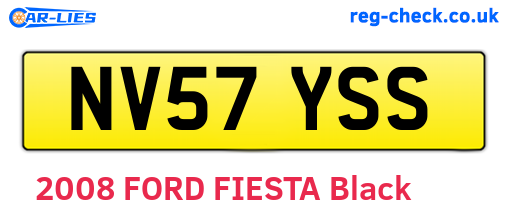 NV57YSS are the vehicle registration plates.