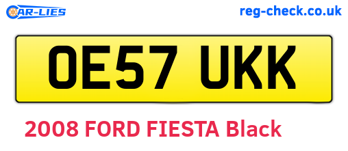 OE57UKK are the vehicle registration plates.