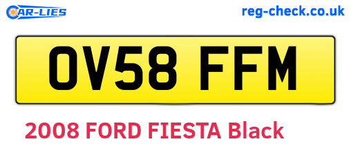 OV58FFM are the vehicle registration plates.