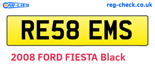 RE58EMS are the vehicle registration plates.