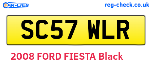 SC57WLR are the vehicle registration plates.