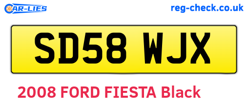 SD58WJX are the vehicle registration plates.