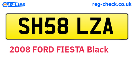 SH58LZA are the vehicle registration plates.