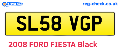 SL58VGP are the vehicle registration plates.