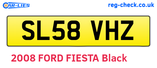 SL58VHZ are the vehicle registration plates.