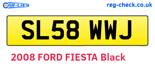 SL58WWJ are the vehicle registration plates.