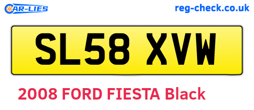 SL58XVW are the vehicle registration plates.