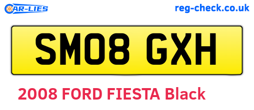 SM08GXH are the vehicle registration plates.