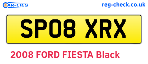 SP08XRX are the vehicle registration plates.