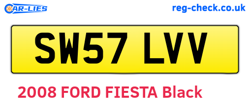 SW57LVV are the vehicle registration plates.