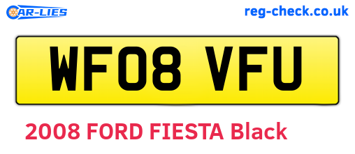 WF08VFU are the vehicle registration plates.
