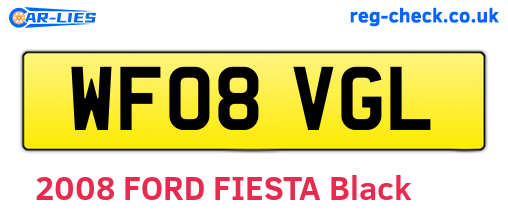 WF08VGL are the vehicle registration plates.