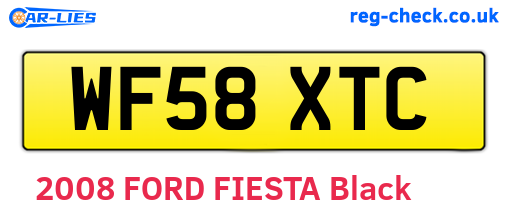 WF58XTC are the vehicle registration plates.