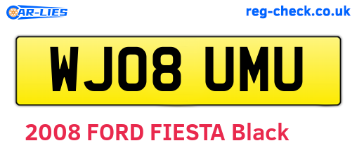 WJ08UMU are the vehicle registration plates.