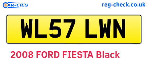 WL57LWN are the vehicle registration plates.