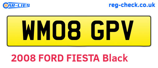 WM08GPV are the vehicle registration plates.