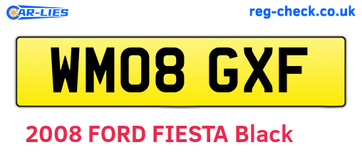 WM08GXF are the vehicle registration plates.