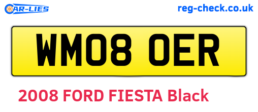 WM08OER are the vehicle registration plates.