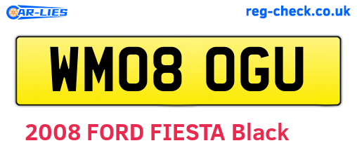 WM08OGU are the vehicle registration plates.