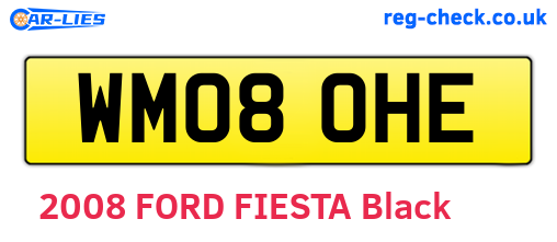 WM08OHE are the vehicle registration plates.