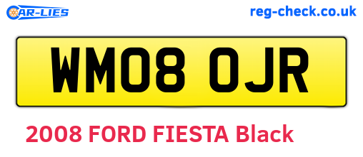 WM08OJR are the vehicle registration plates.