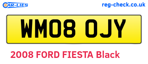 WM08OJY are the vehicle registration plates.