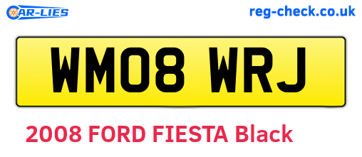 WM08WRJ are the vehicle registration plates.