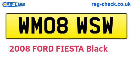 WM08WSW are the vehicle registration plates.