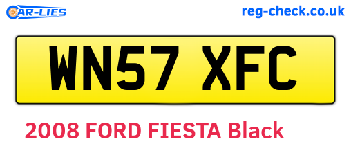 WN57XFC are the vehicle registration plates.