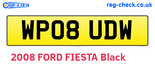 WP08UDW are the vehicle registration plates.