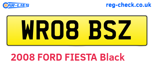 WR08BSZ are the vehicle registration plates.