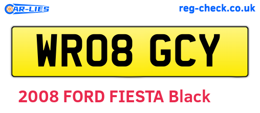 WR08GCY are the vehicle registration plates.