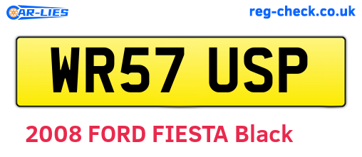 WR57USP are the vehicle registration plates.